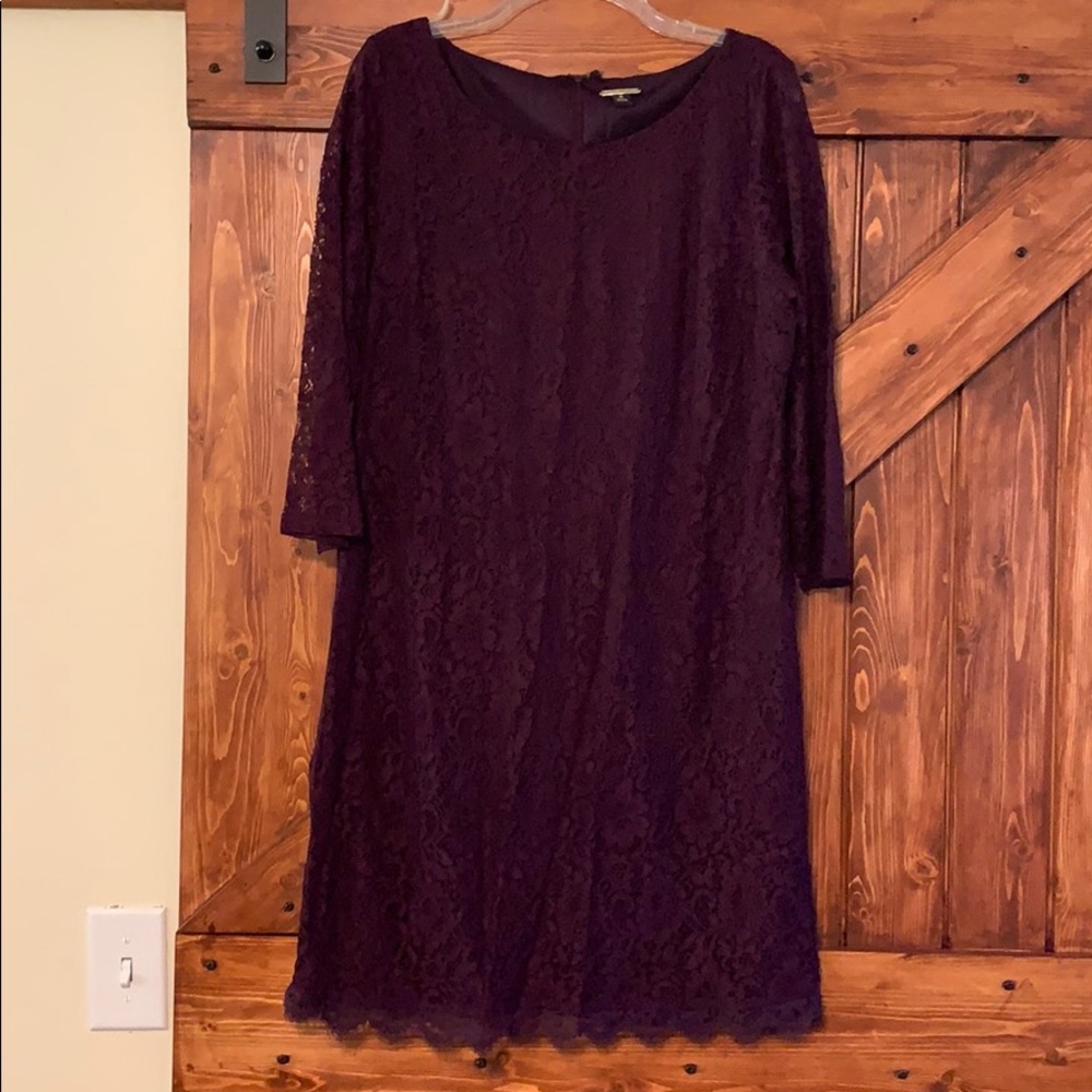 Dana Buchman Purple Lace Dress Size 14